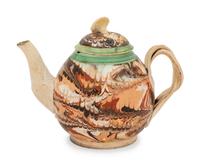A Staffordshire Creamware Ladies Teapot