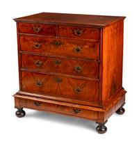 A George II Inlaid Walnut Chest on Stand