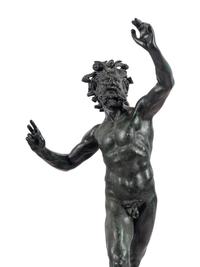 An Italian Bronze Figure of the Dancing Faun of Pompeii After the Antique