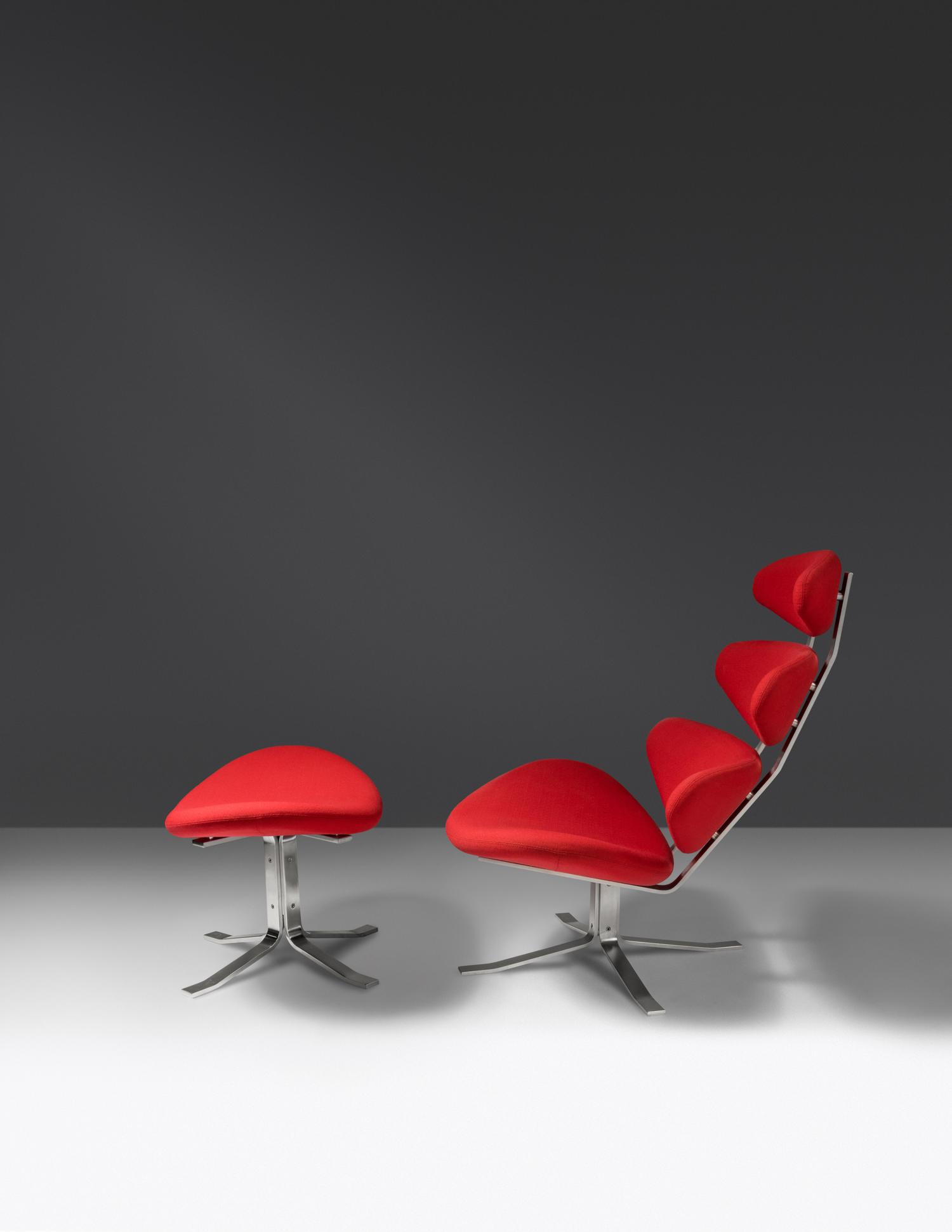 Corona Lounge Chair and Ottoman Erik Jorgensen, Denmark