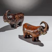 Dimitri Omersa Mid-20th Century, One Example Italian, One example likely Spanish — Two Elephant Figures