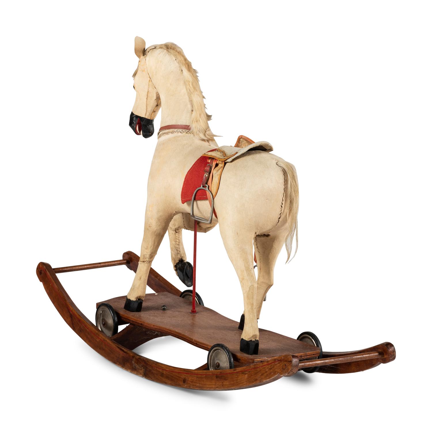 A Hide Covered Horse Pull Toy