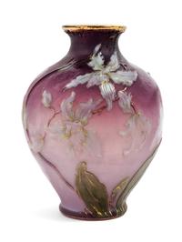 Burgun & Schverer, EARLY 20TH CENTURY, a cameo glass vase, of baluster form with floral decoration