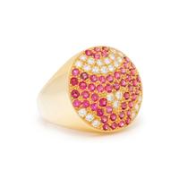 DIAMOND AND PINK SAPPHIRE RING