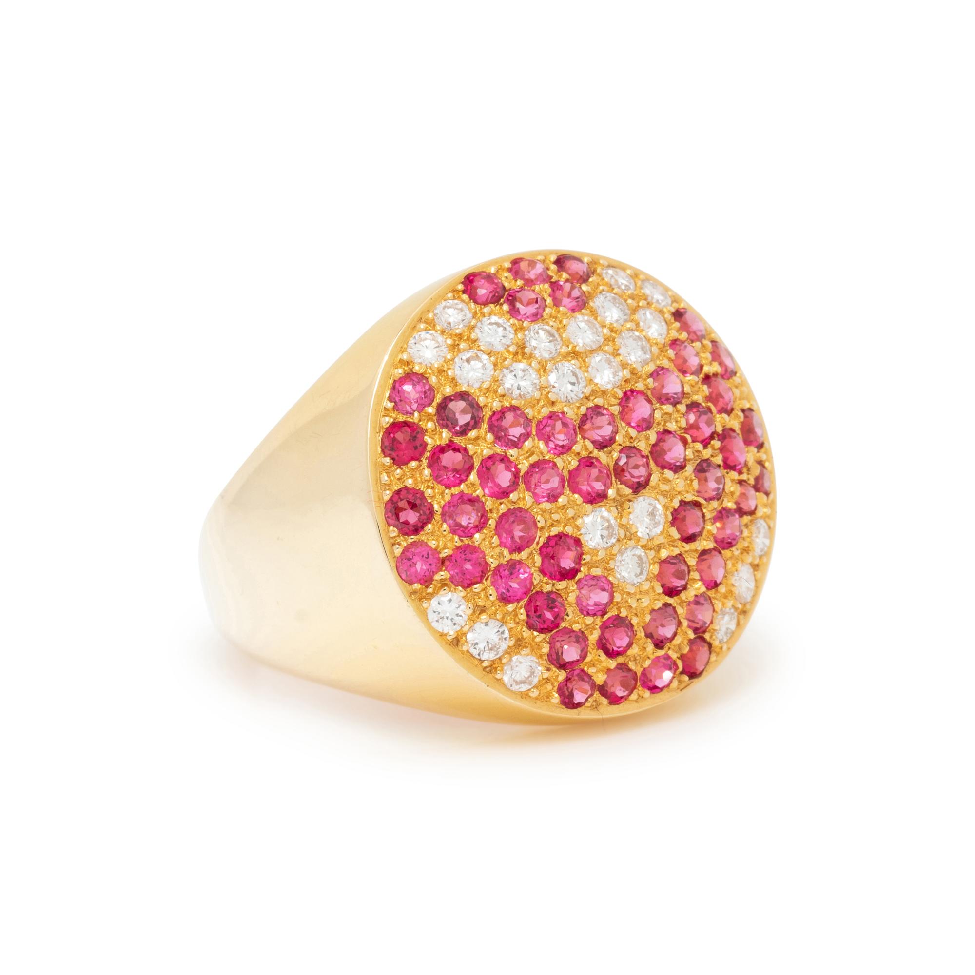 DIAMOND AND PINK SAPPHIRE RING