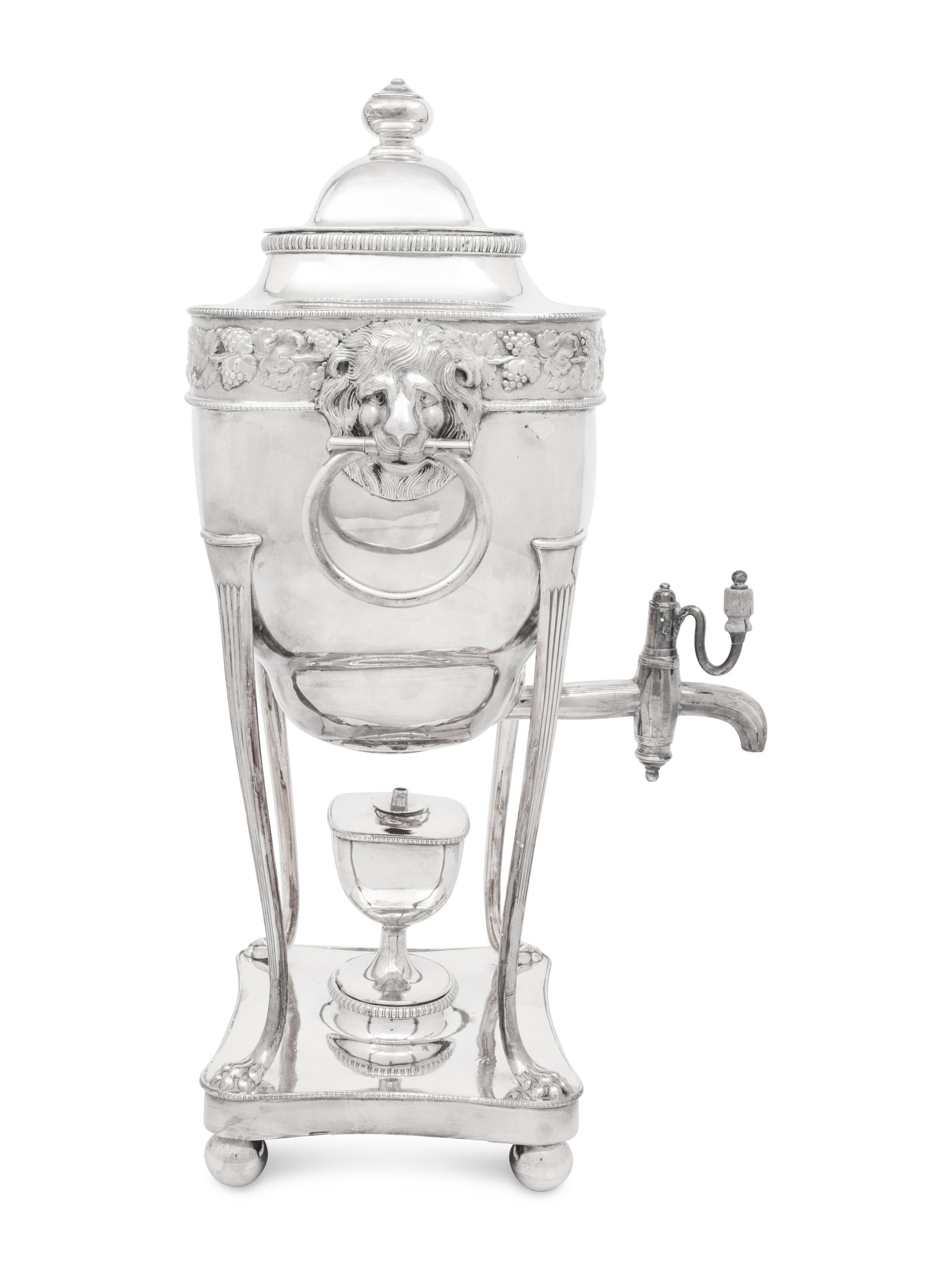 An English Silver-Plate Tea Urn