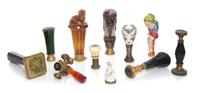 A Collection of Continental Seals, 19th and 20th Century, of various forms, size and material, including examples in hardstone and porc