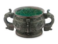A Chinese Archaistic Bronze Gui Vessel