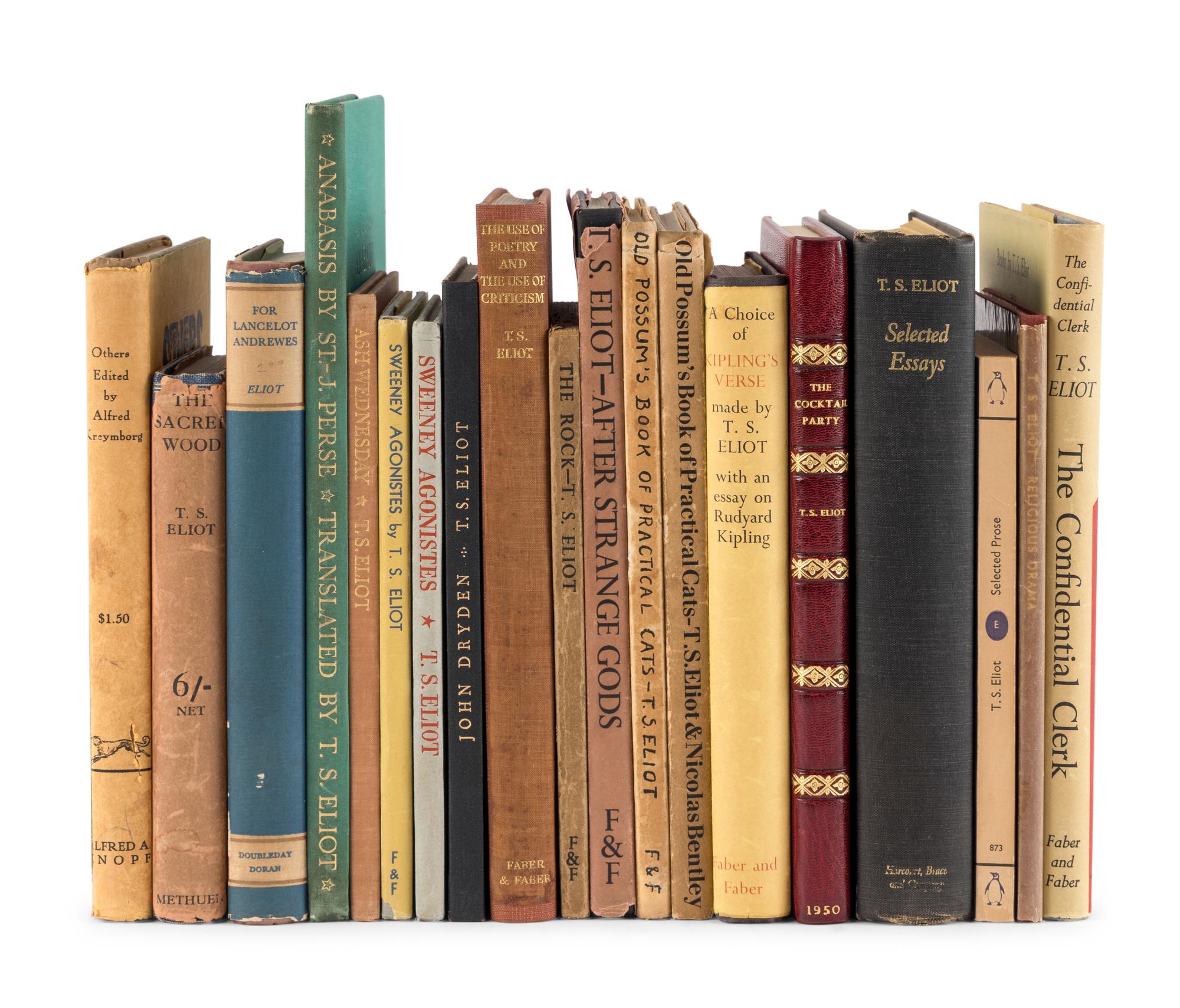 ELIOT, T. S. (1888-1965). A group of 15 works, including: