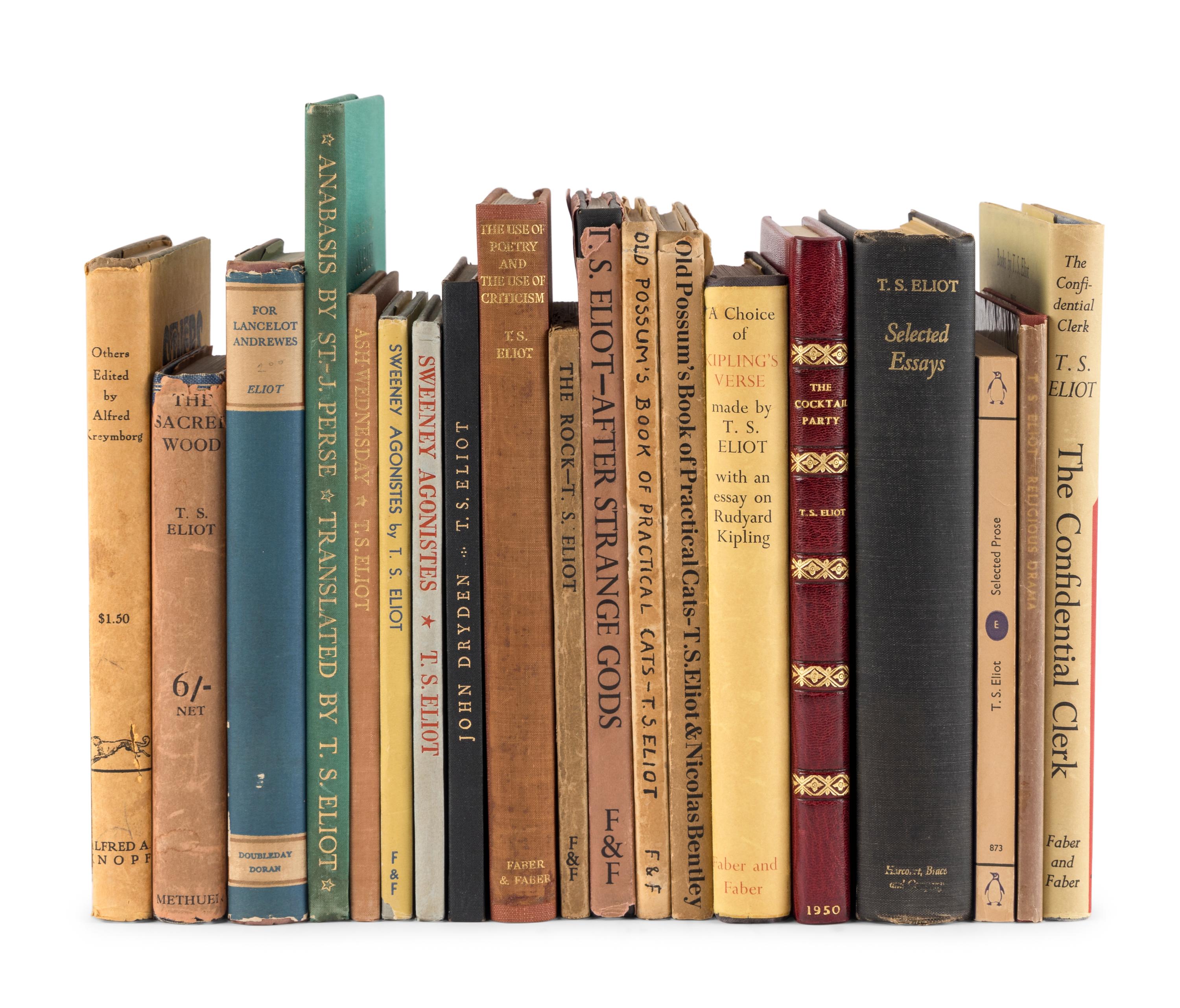 ELIOT, T. S. (1888-1965). A group of 15 works, including: