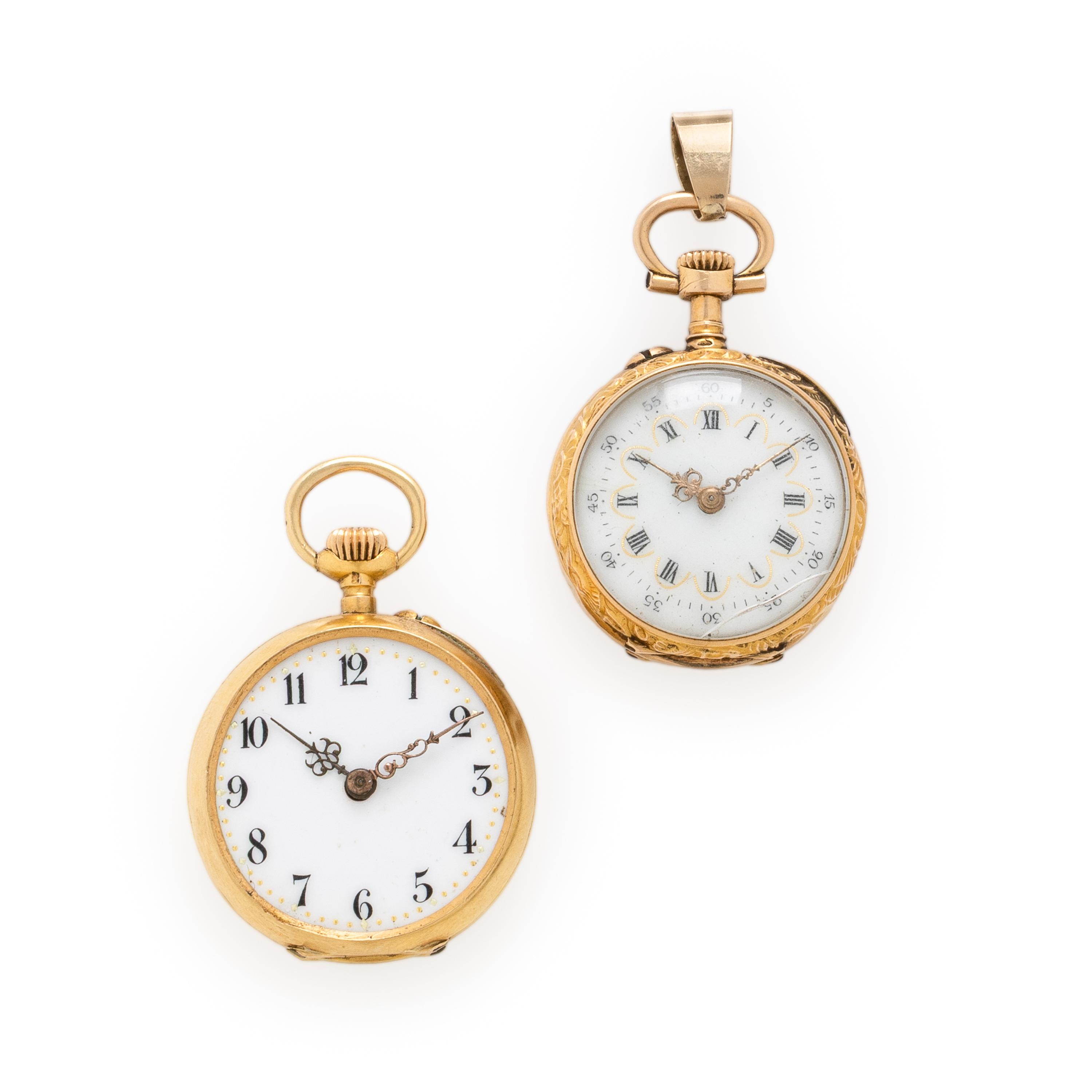 Two Yellow Gold Pocket Watches