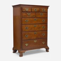 A Chippendale carved walnut tall chest of drawers Possibly Lancaster County, PA, circa 1790