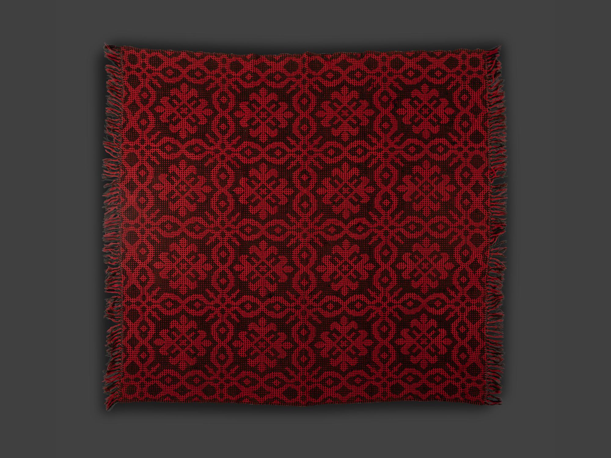 Four Jacquard Woven Coverlets, Including an Ohio Example