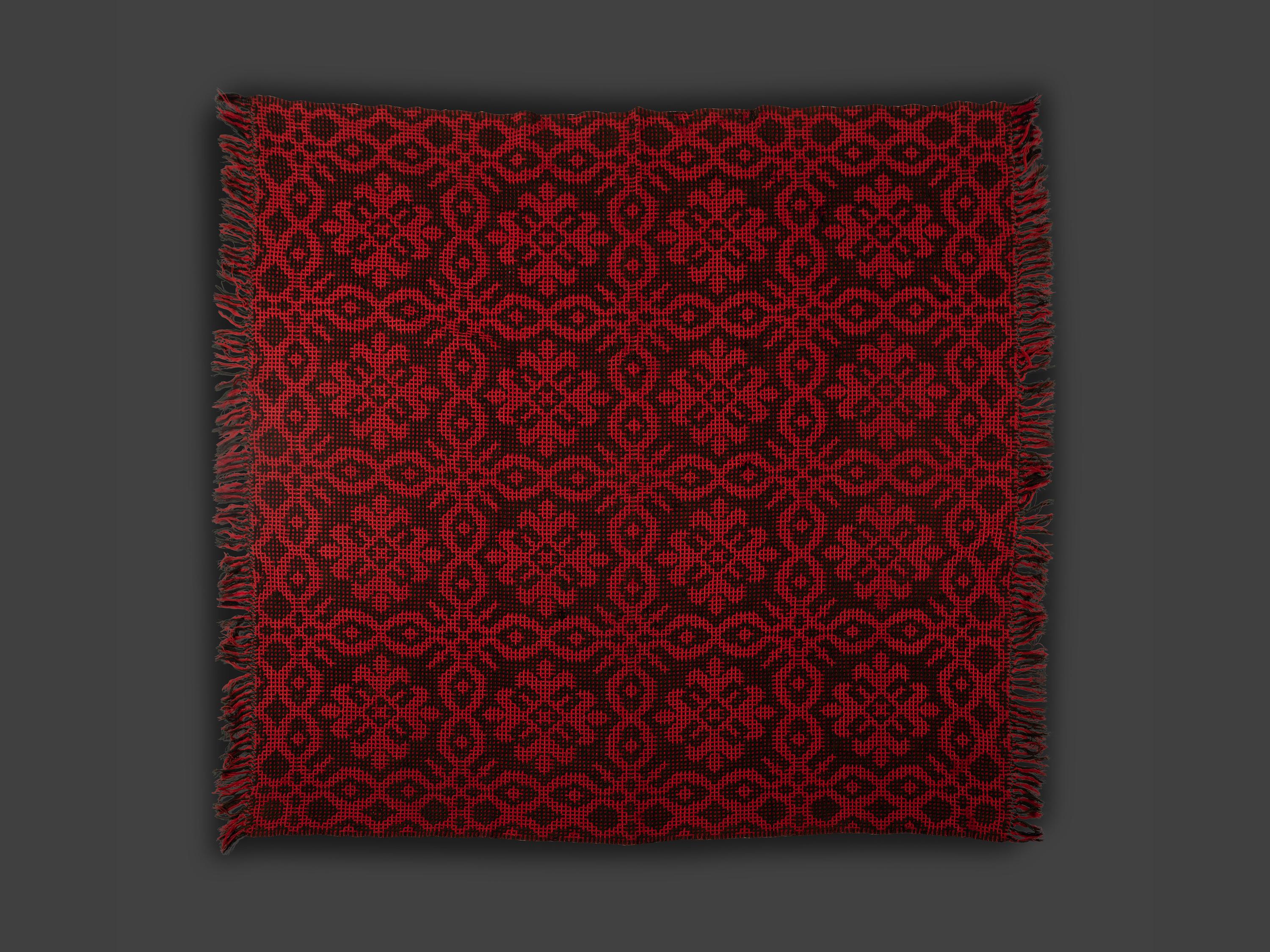 Four Jacquard Woven Coverlets, Including an Ohio Example