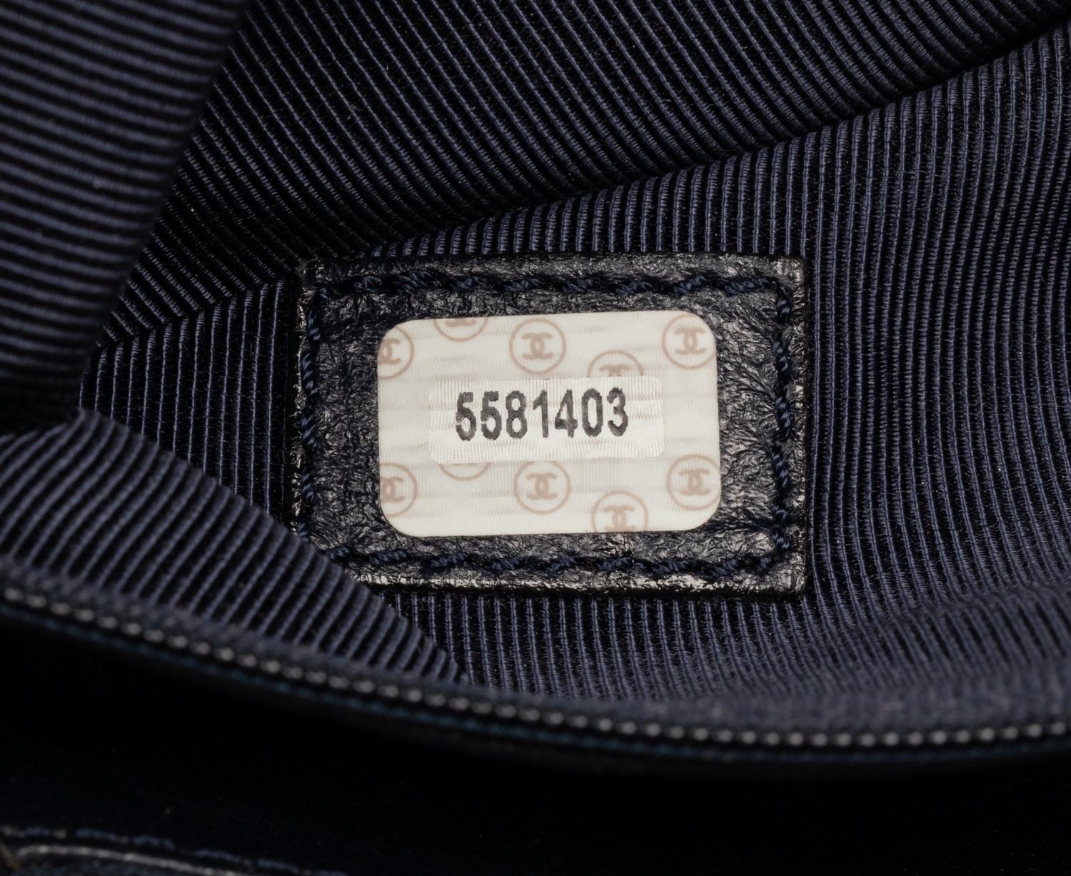 Chanel Black Leather Shoulder Bag, 1997-99