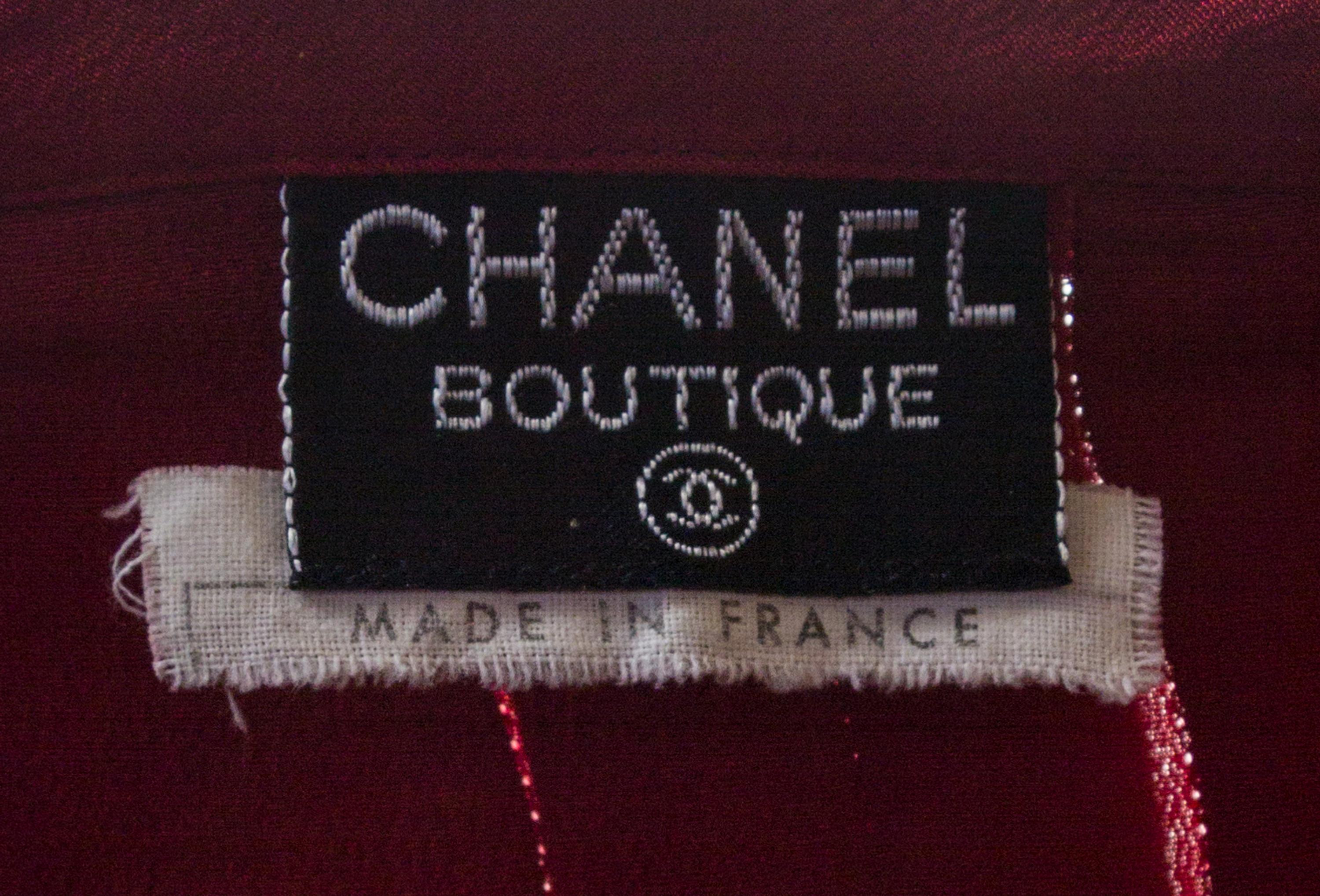 A Chanel Red Double Breasted Blouse,