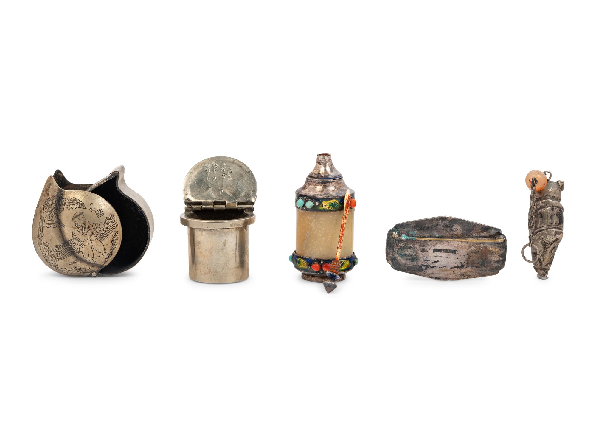 Five Chinese Silver and Metal Articles