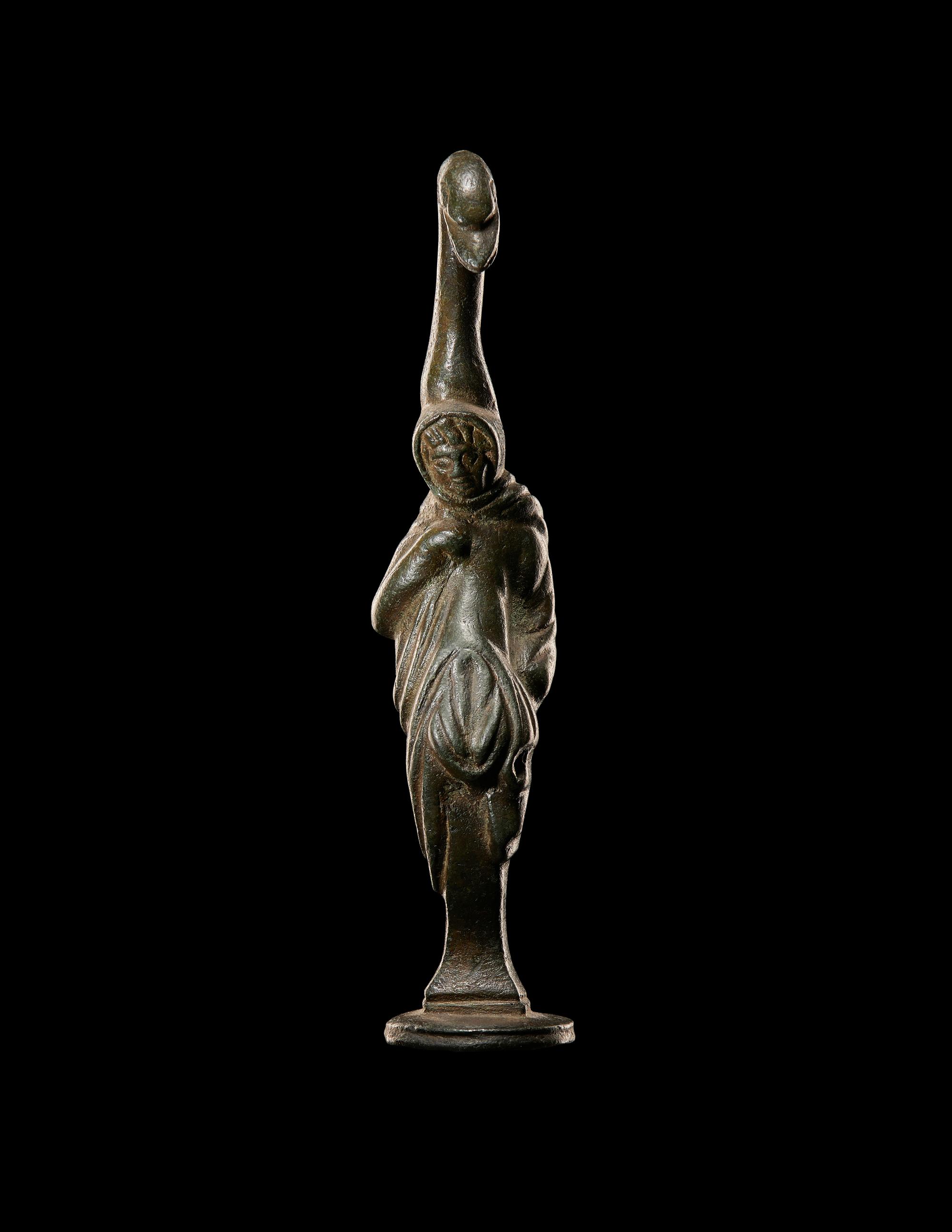 A Roman Bronze Herm Finial