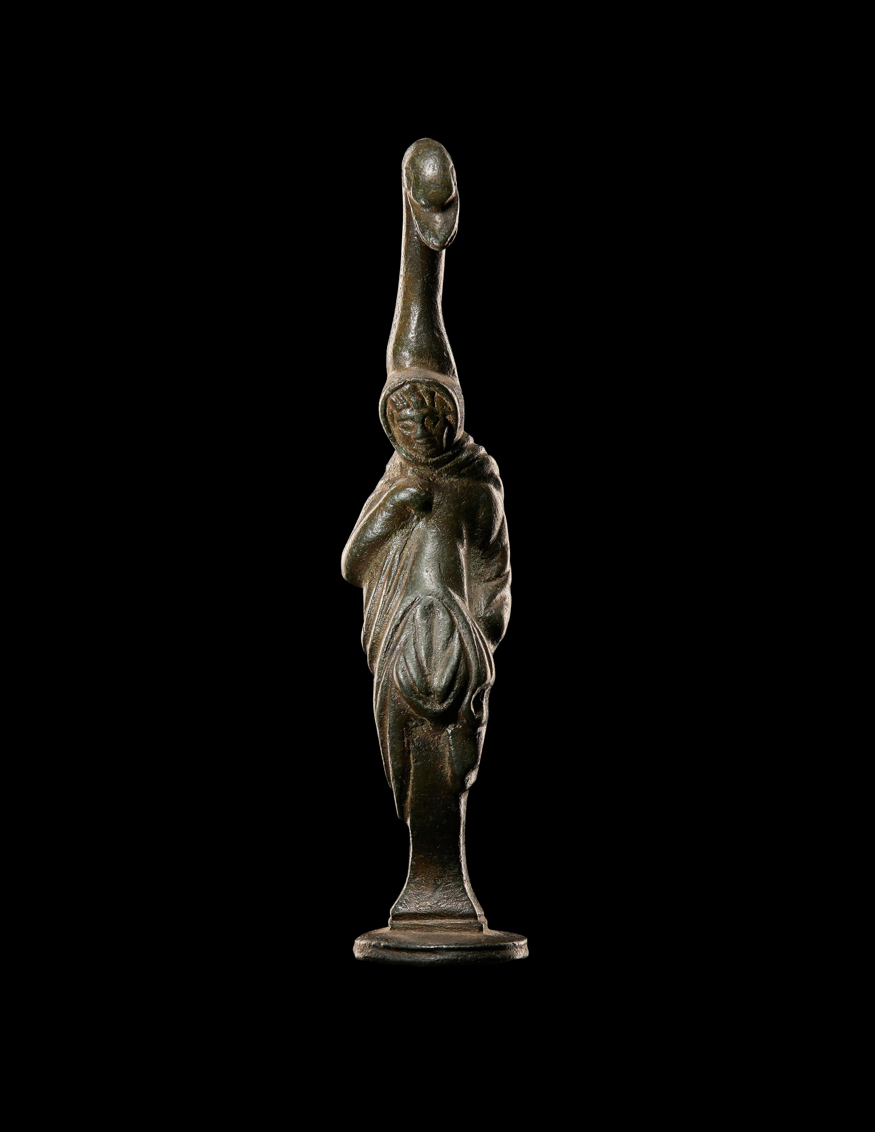 A Roman Bronze Herm Finial