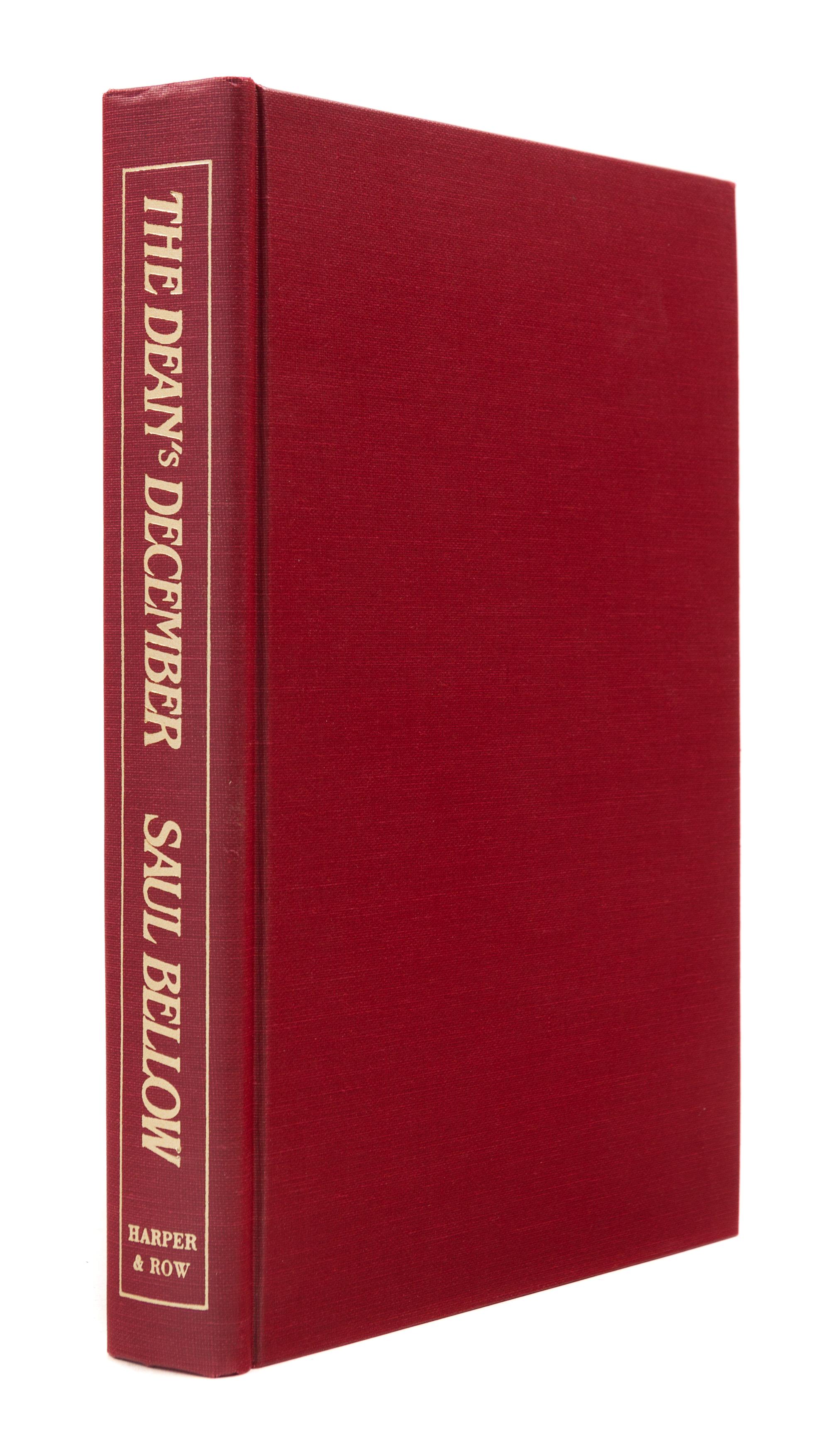 BELLOW, Saul (1915-2005). The Dean's December. New York: Harper & Row, 1982.