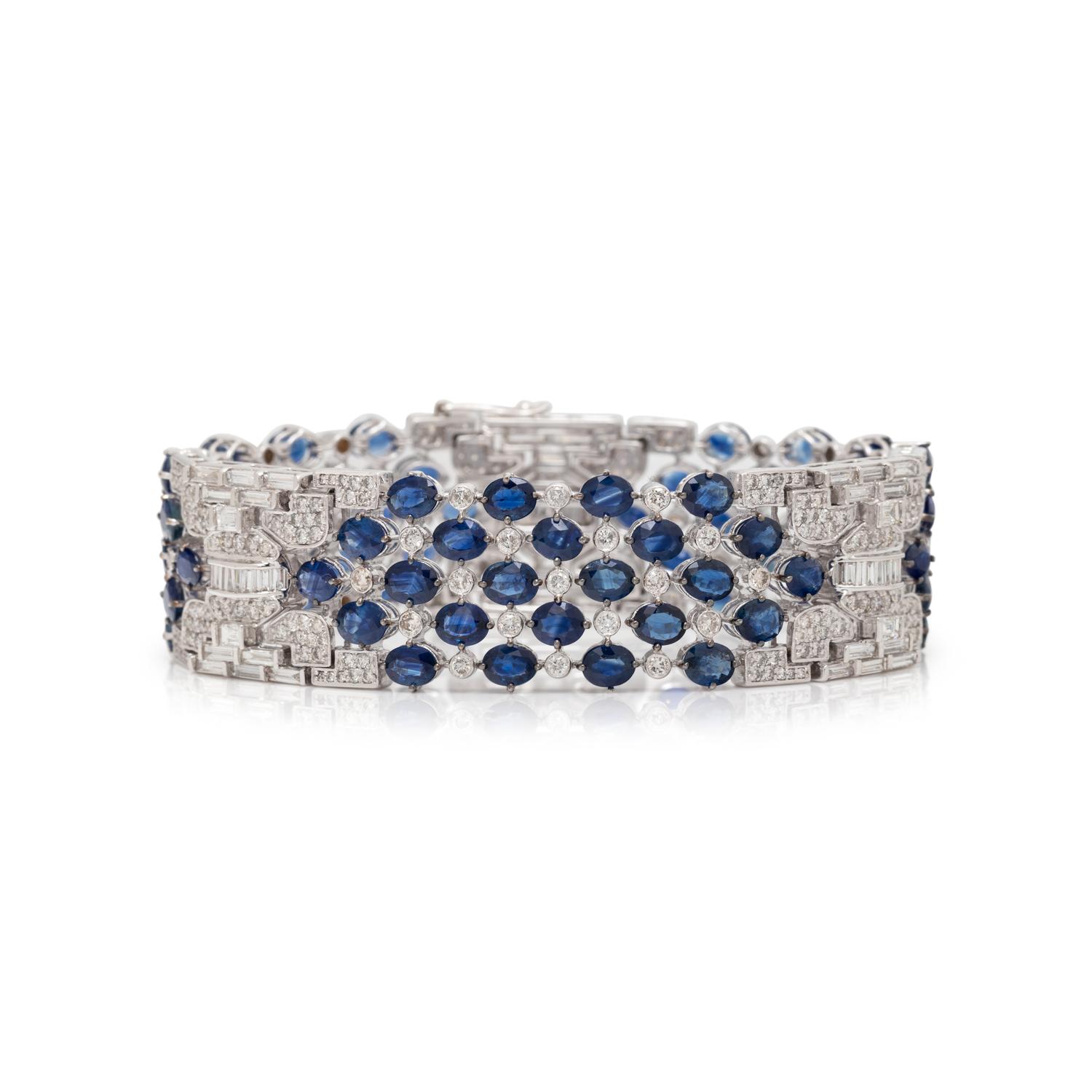SAPPHIRE AND DIAMOND BRACELET