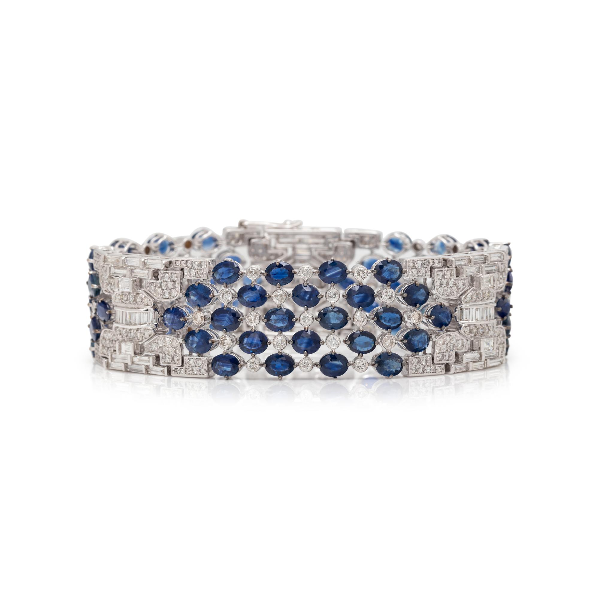SAPPHIRE AND DIAMOND BRACELET