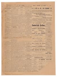 [OUTLAWS & LAWMEN]. The Tombstone Epitaph . Vol. III, No. 81. Tombstone, Arizona Territory: 26 April 1882. Partial issue covering the shooting of Virgil Earp.