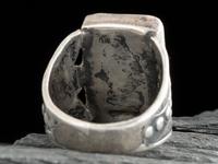 Navajo Stamped Ingot and Turquoise Ring