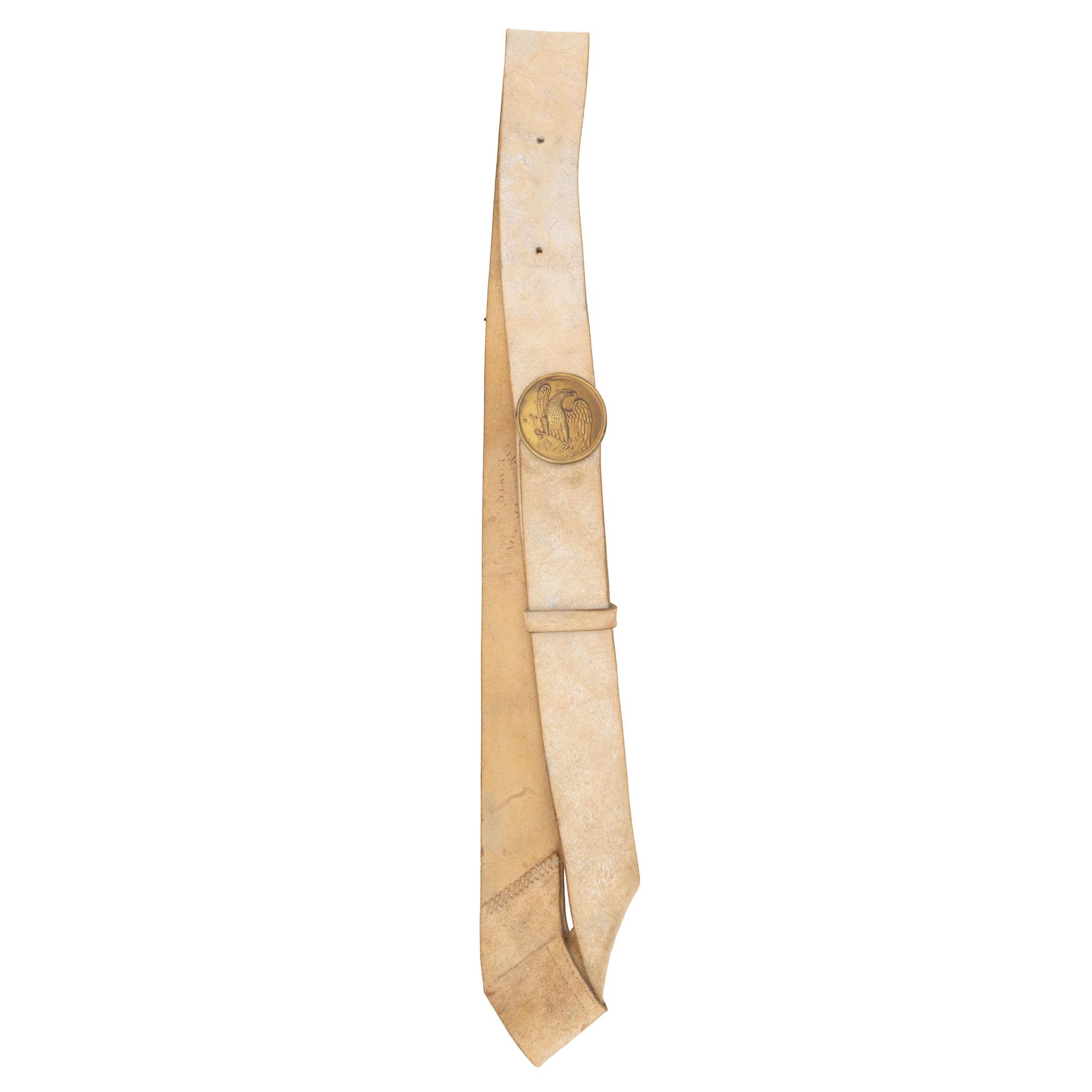 Original Boyd & Sons Contract White Buff US 1840 NCO Baldric with Reproduction Breast Plate