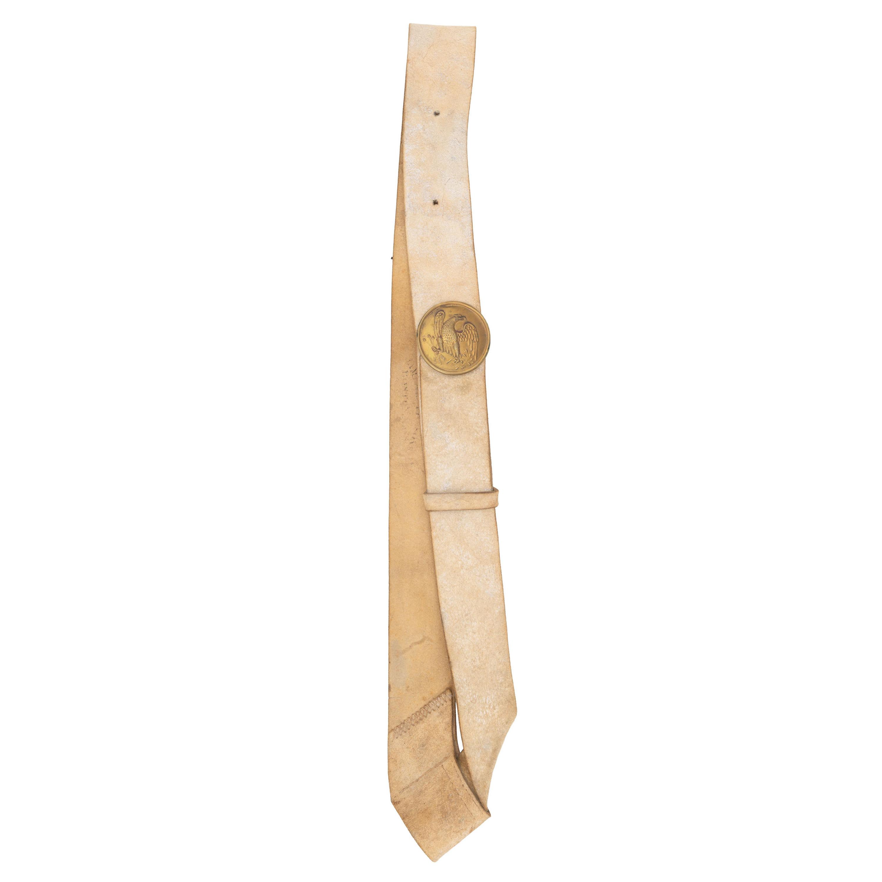 Original Boyd & Sons Contract White Buff US 1840 NCO Baldric with Reproduction Breast Plate