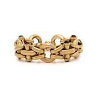 YELLOW GOLD, RUBY, AND SAPPHIRE BRACELET