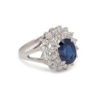 SAPPHIRE AND DIAMOND RING