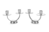 A Pair of American Silver Candlesticks