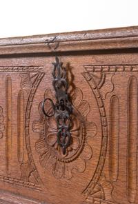 A Continental Carved Oak Blanket Chest