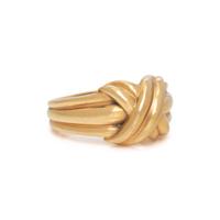 TIFFANY & CO., YELLOW GOLD 'SIGNATURE X' RING