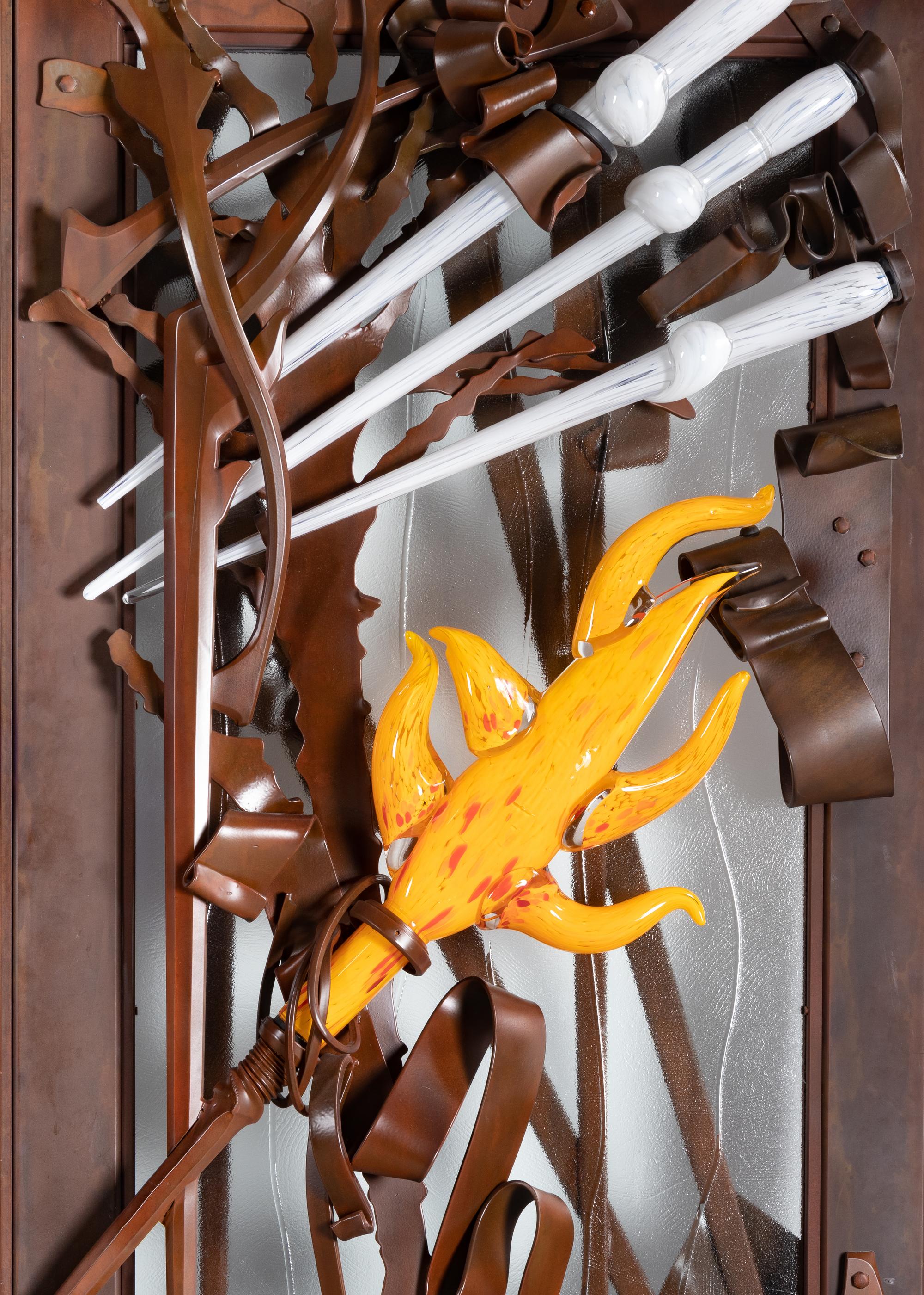 Important Entrance Doors, 2004 glass elements executed by Martin Blank