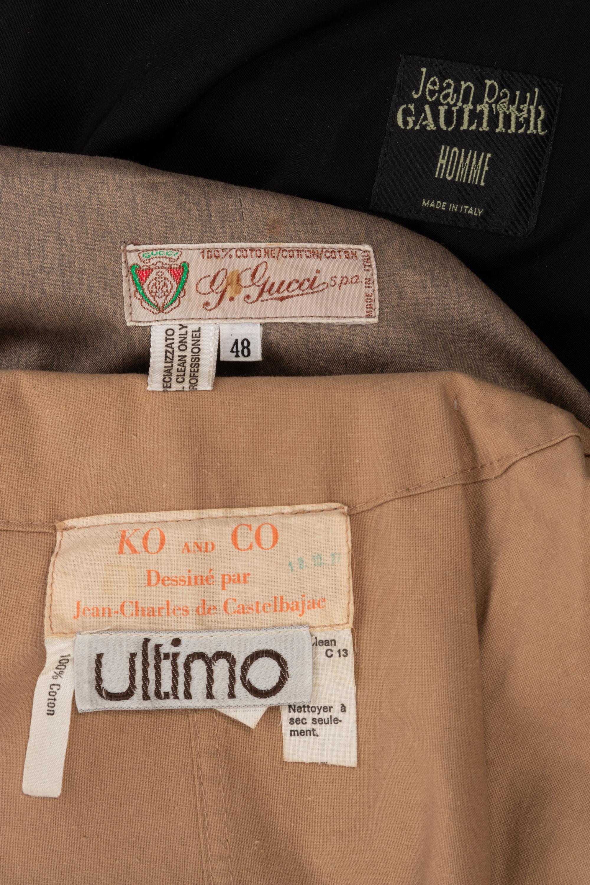 Three Men's Designer Trench Coats,