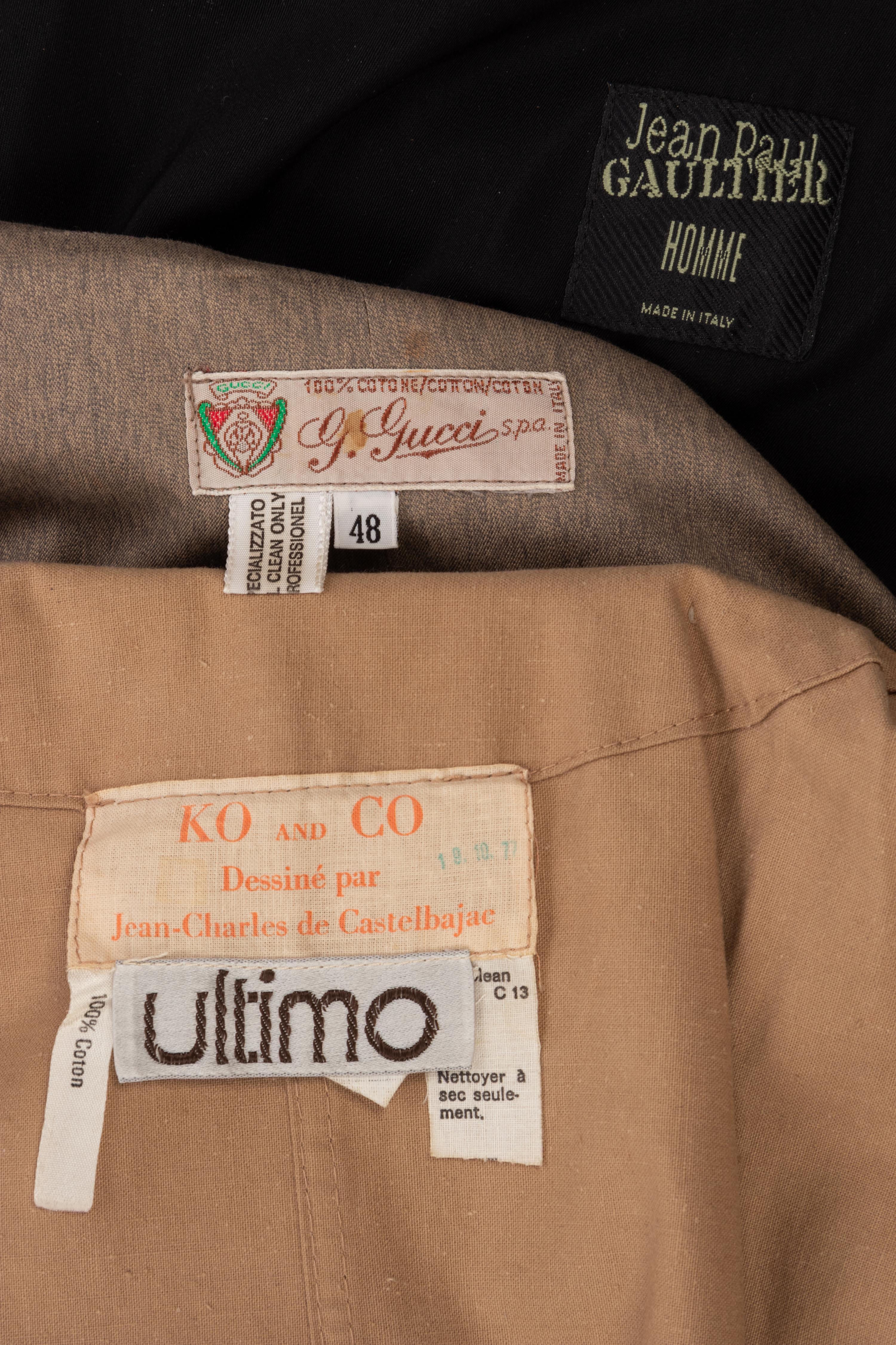 Three Men's Designer Trench Coats,