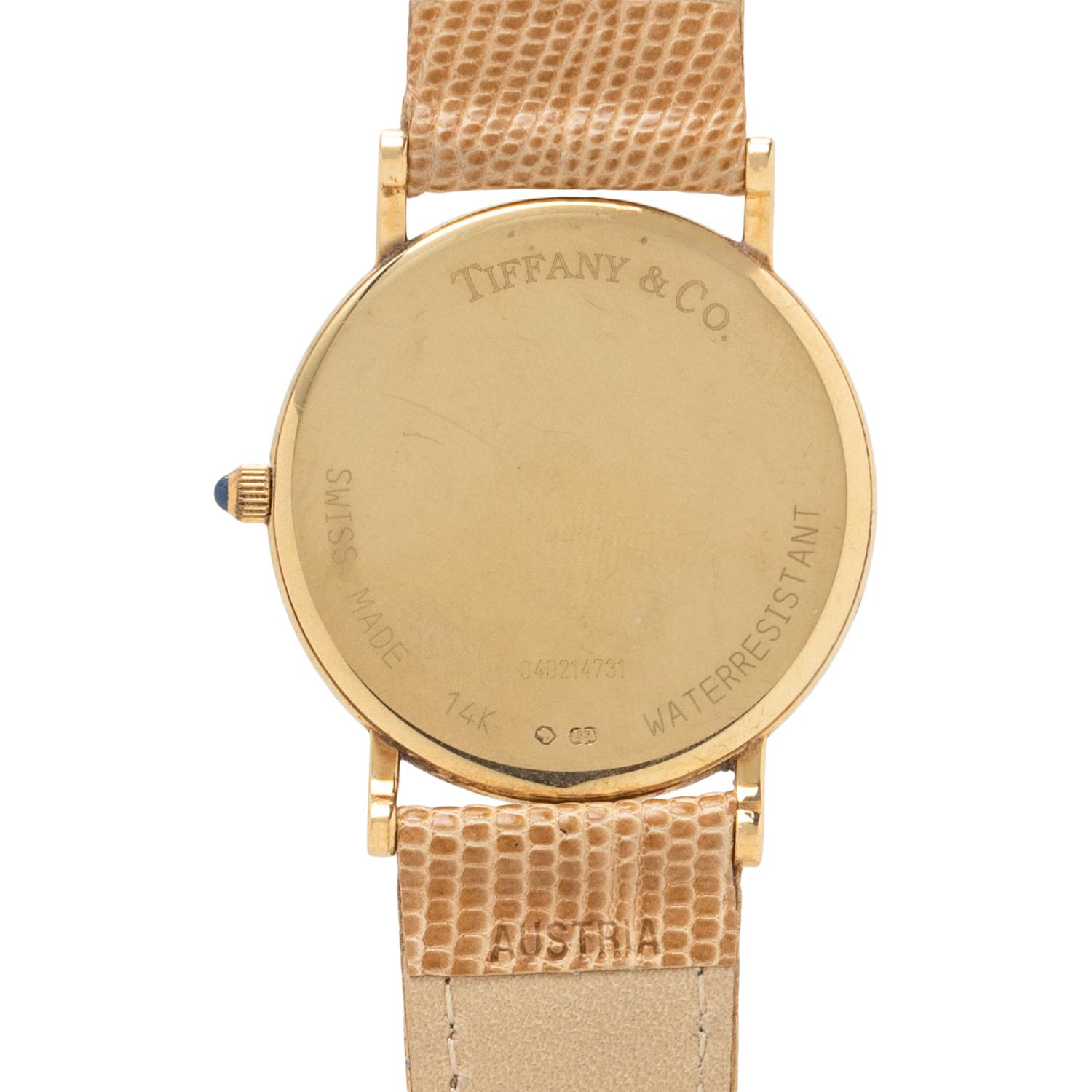 TIFFANY & CO., YELLOW GOLD WATCH