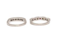 TIFFANY & CO., RUBY AND DIAMOND RING AND DIAMOND RING