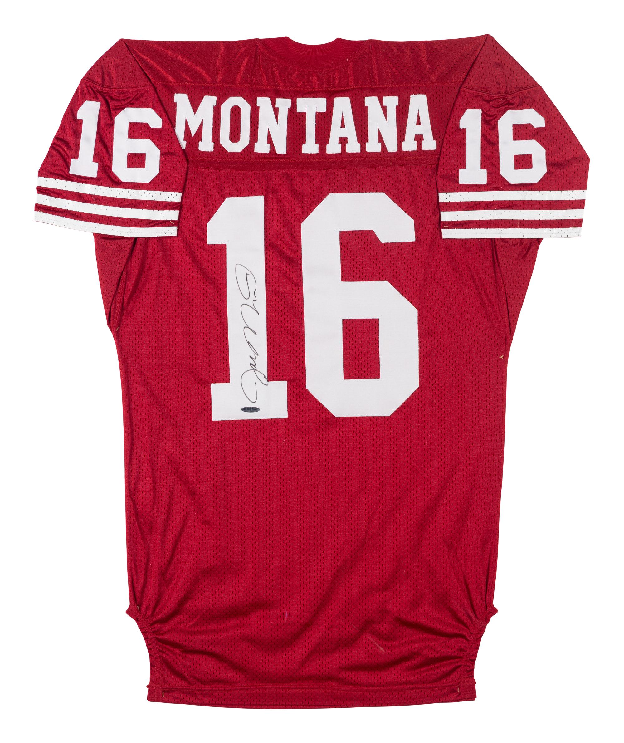 A Joe Montana Signed Autograph San Francisco 49ers Jersey Display (Upper Deck Authenticated),