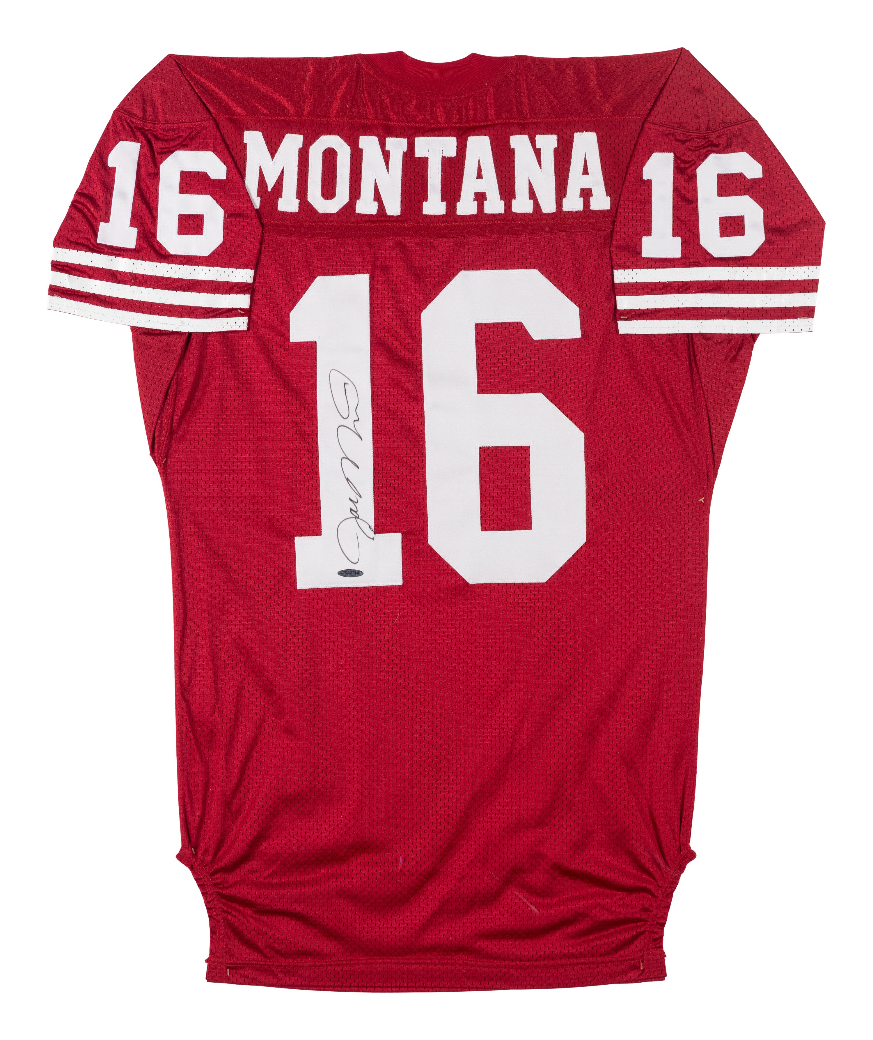 A Joe Montana Signed Autograph San Francisco 49ers Jersey Display (Upper Deck Authenticated),