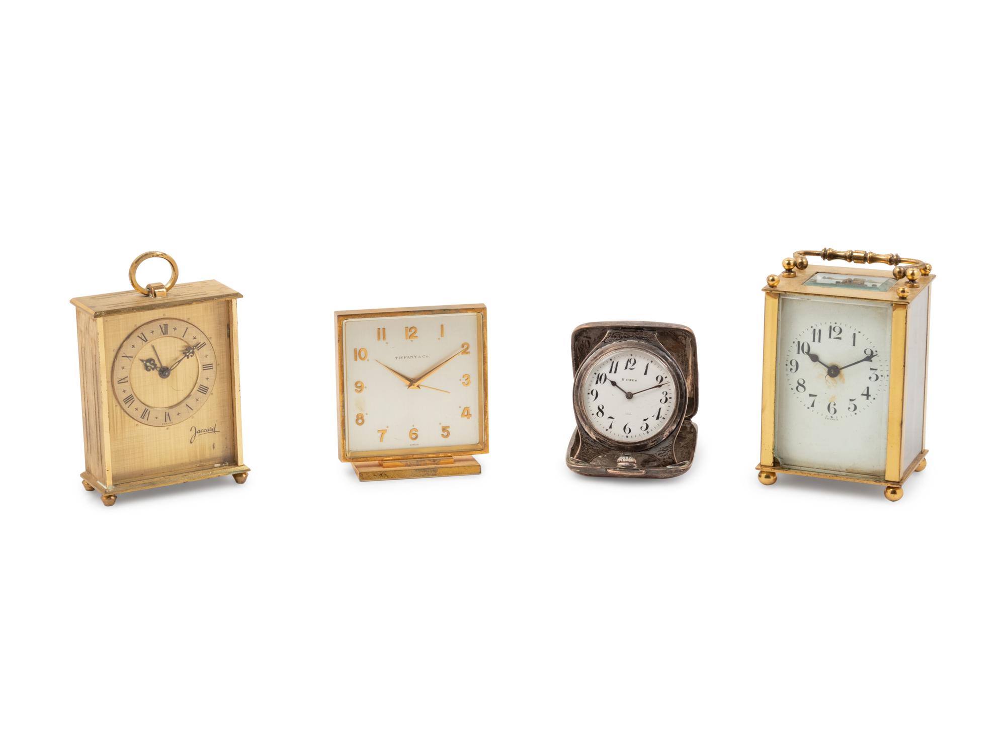 A Group of Four Travel or Desk Clocks