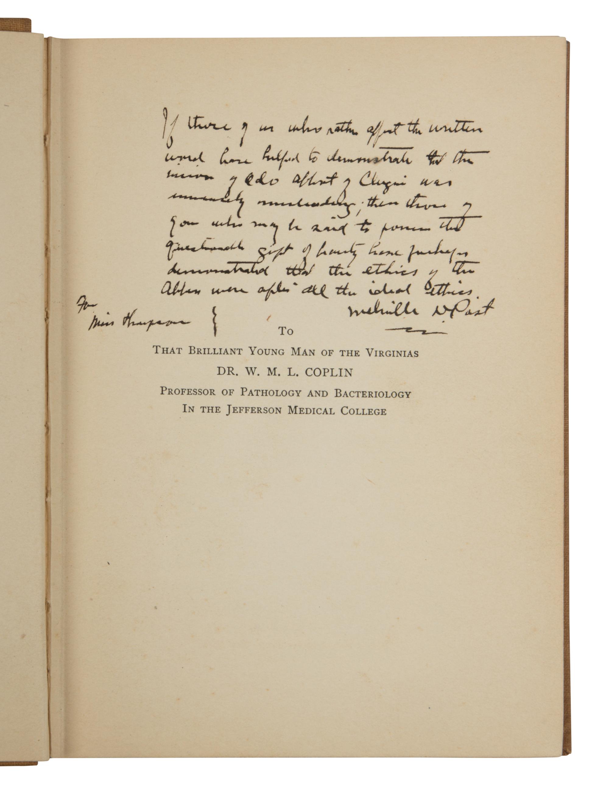 POST, Melville Davisson (1869-1930). The Man of Last Resort . New York and London: G.P. Putnam's Sons, 1897.