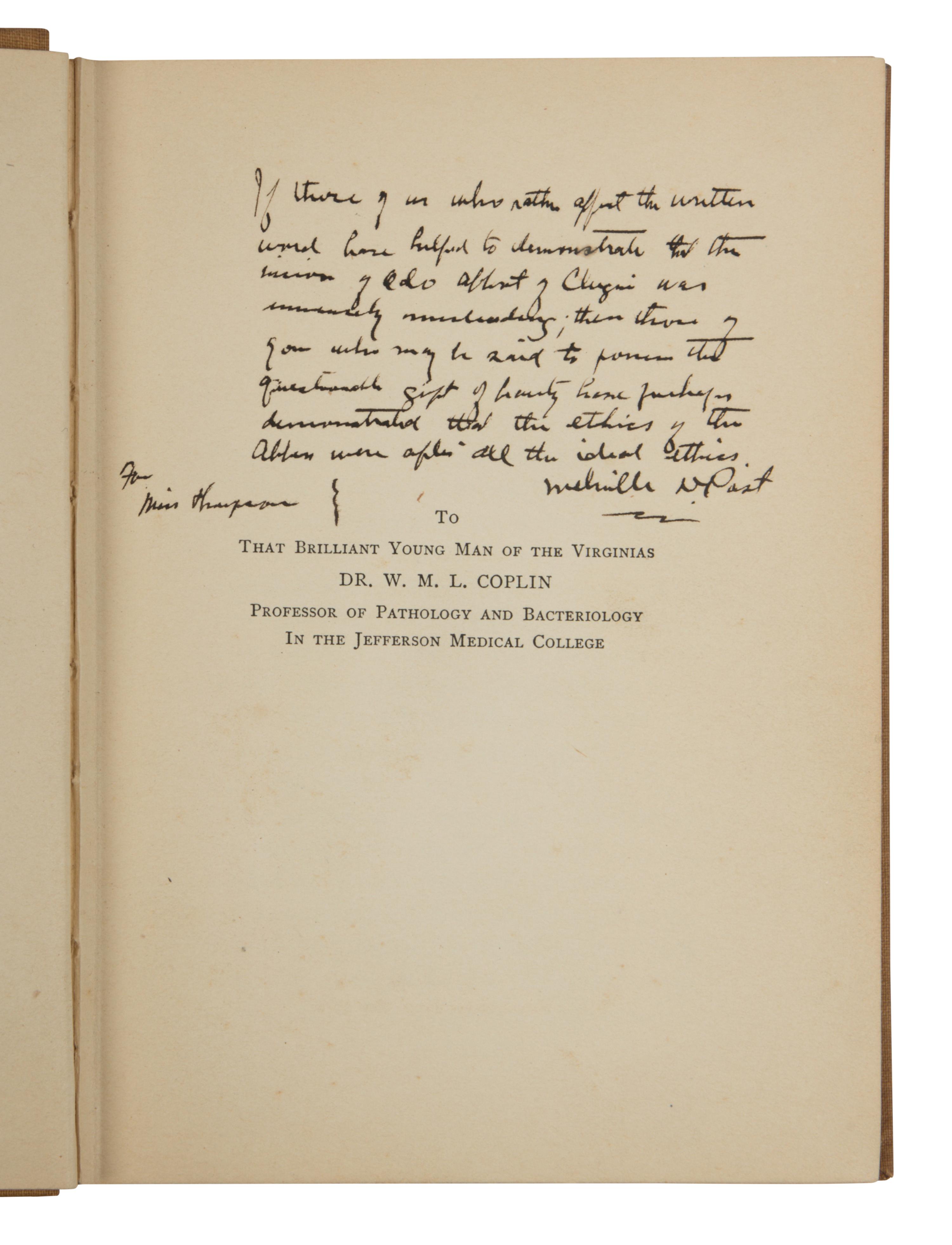 POST, Melville Davisson (1869-1930). The Man of Last Resort . New York and London: G.P. Putnam's Sons, 1897.