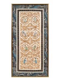 Three Chinese Embroidered Silk Sleeve Bands