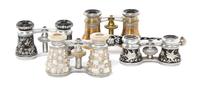 Four Pairs of French Opera Glasses, Width of first 4 inches.