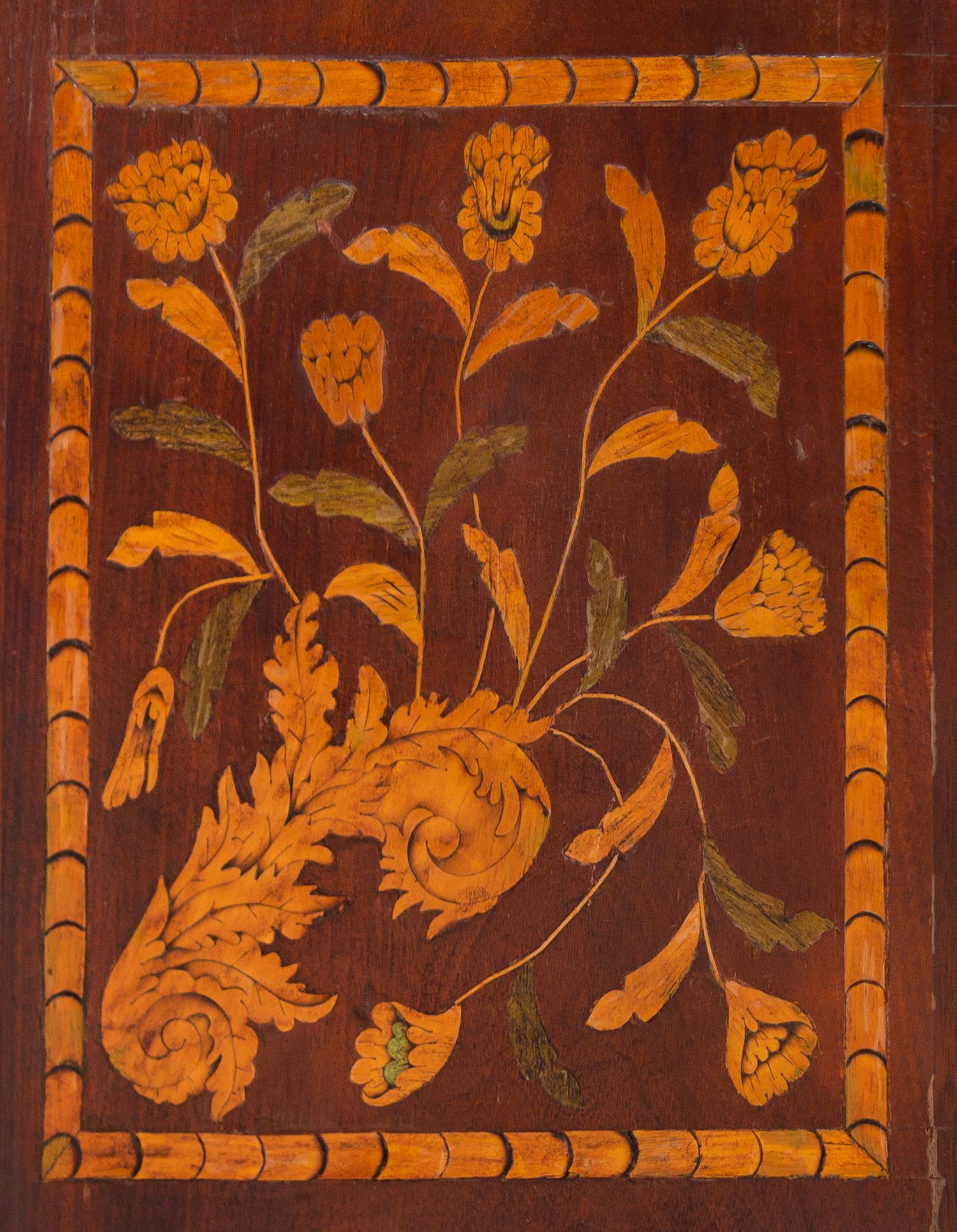 A Pair of Continental Marquetry End Tables