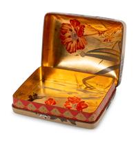 A Japanese Export Mother-of-Pearl Inlaid Lacquer Box