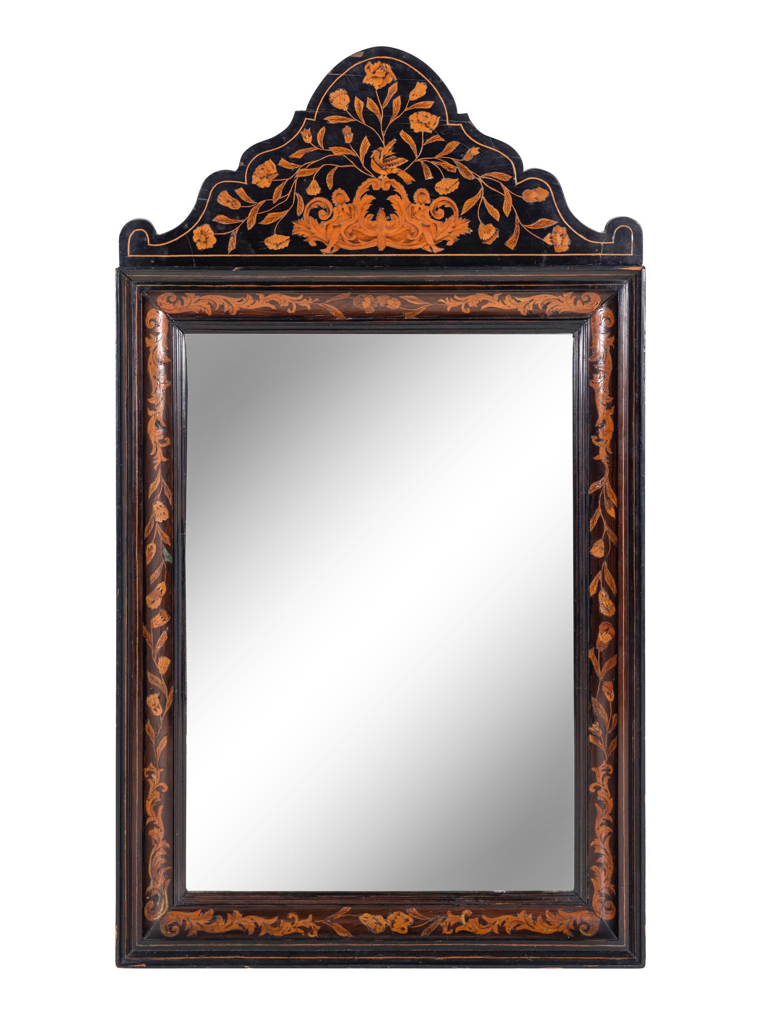 A Dutch Marquetry Mirror